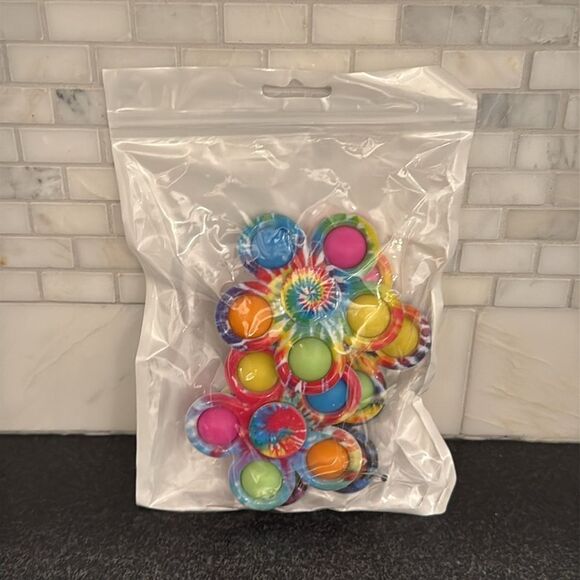 4 Tie-Dye Fidget Spinner Set- Sensory Stress Relief Toys for Kids & Adults - Picture 7 of 8